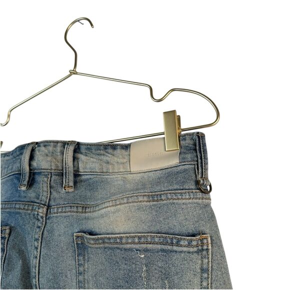 KDNK Skinny Jeans 30 Blue Distress Ripped Stacked  226 - Picture 8 of 11